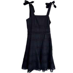 Goodnight Macaroons Black Crochet Lace Cutout Dress Size XL